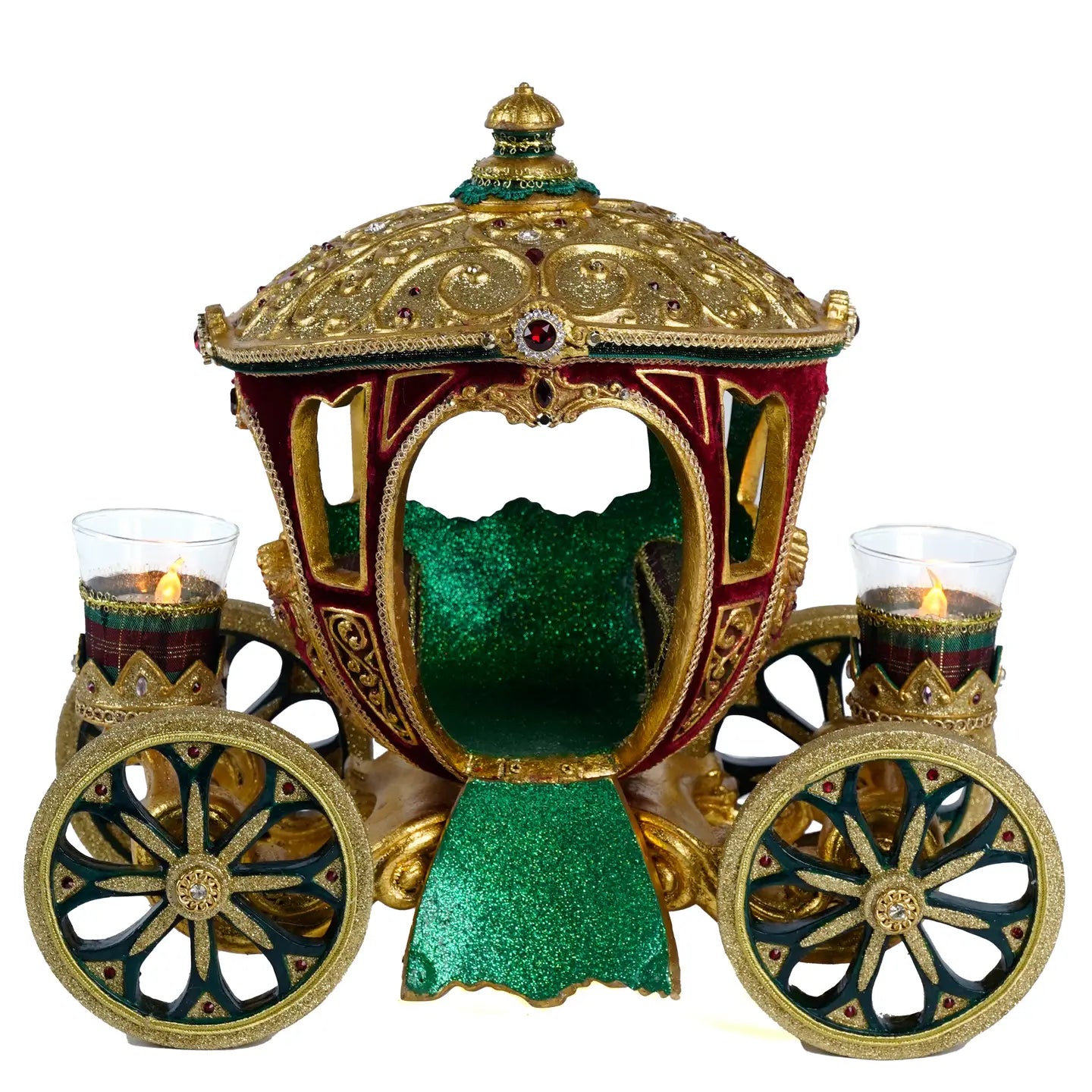 Timeless Carriage Centerpiece with Tea Lights by Katherine's Collection