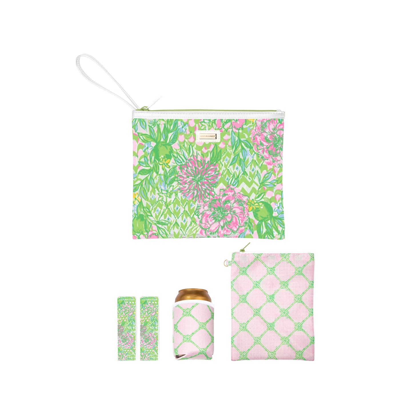 LILLY PULITZER Beach Day Pouch, Lime Feeling Good
