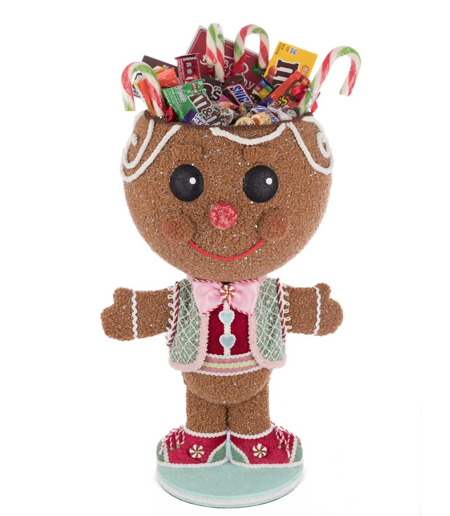 Katherine's Collection Stick E. Sweet Gingerbread Boy Candy Container