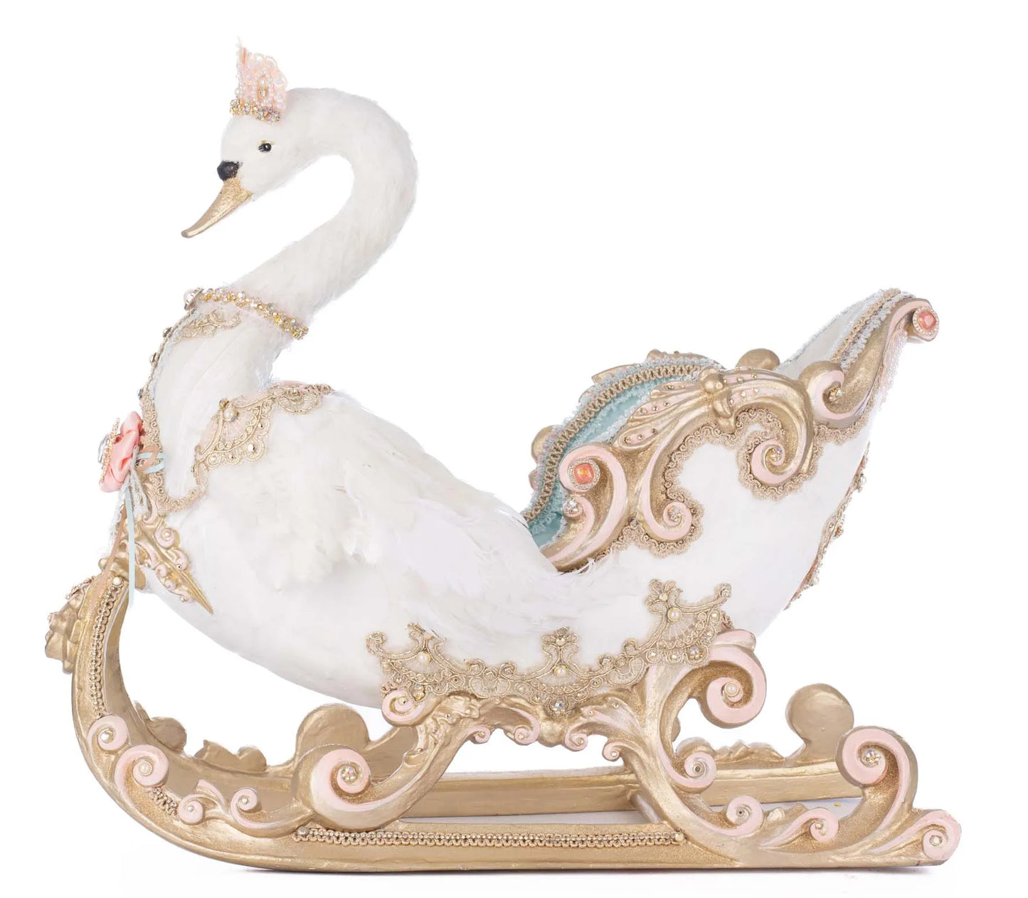 Katherine's Collection Joyeux Noel Swan Sleigh