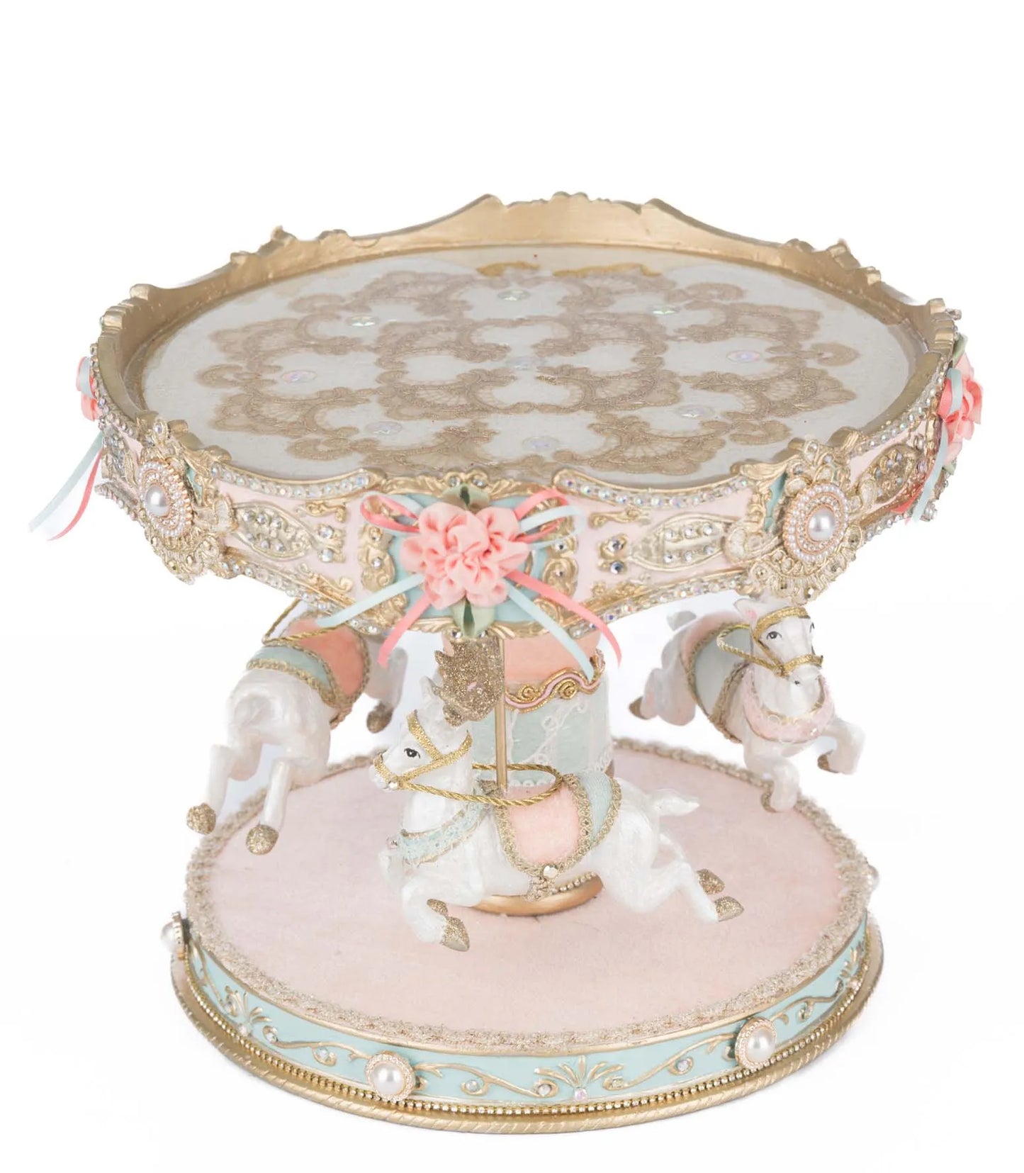 Katherine's Collection Joyeux Noel Carousel Cake Plate