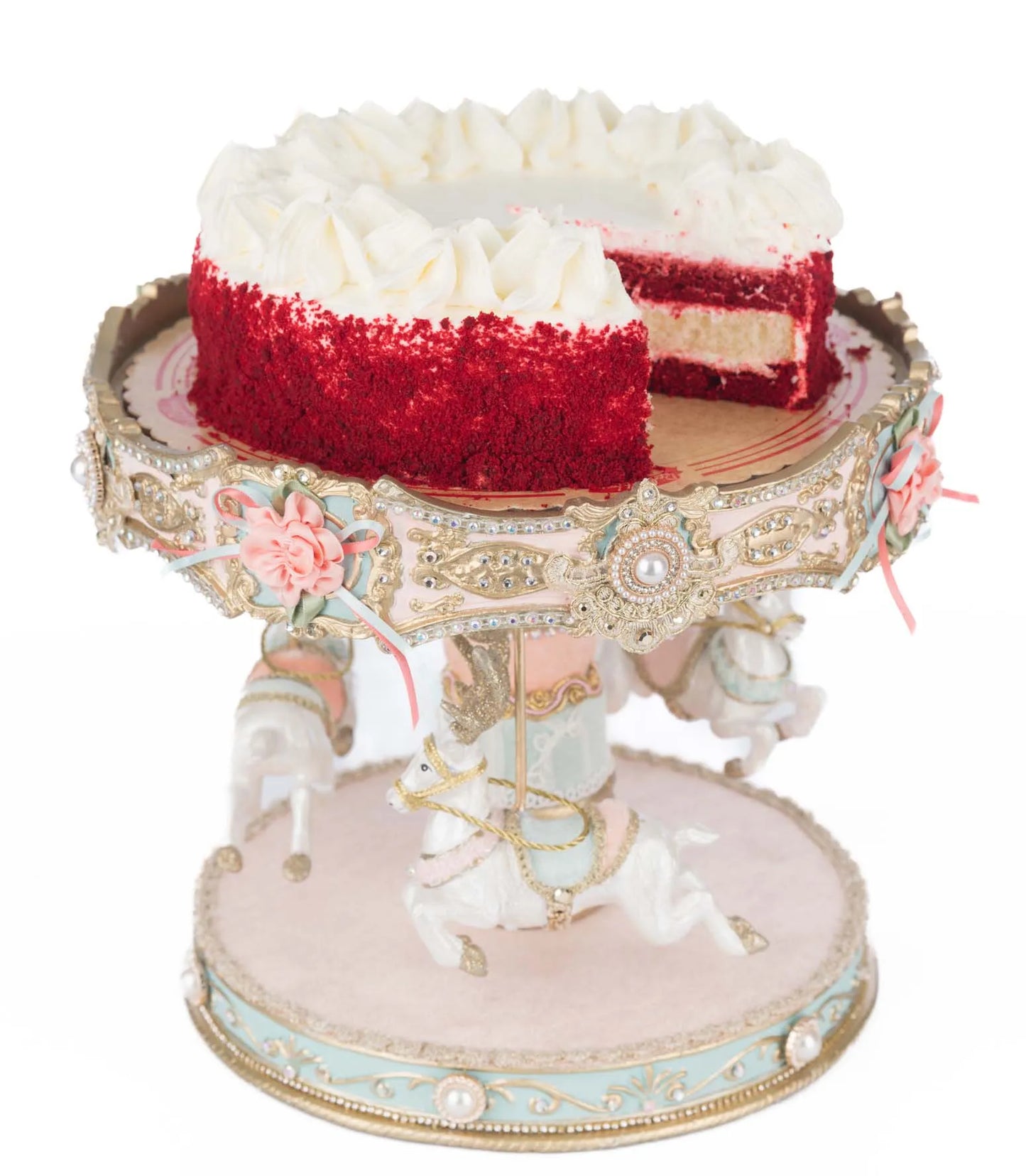 Katherine's Collection Joyeux Noel Carousel Cake Plate