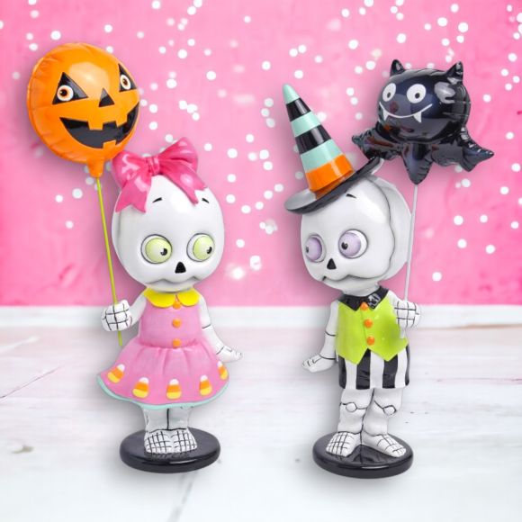 Skeleton Kids with balloons