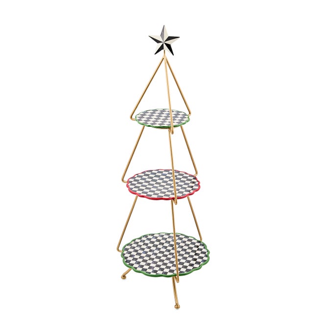 Check It Out Tree Tiered Plate Stand