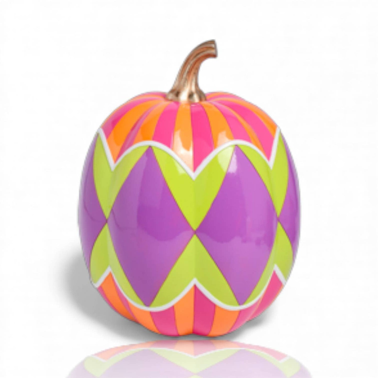 13in Goulish Harlequin Pumpkin Min/1