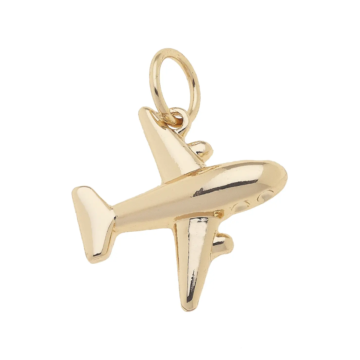 Jet Setter Charm in Shiny Gold