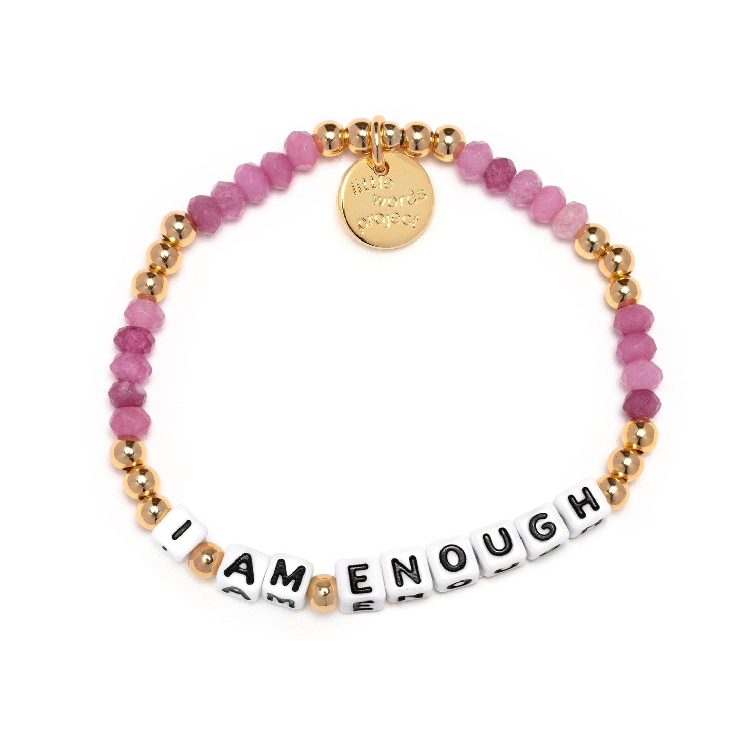 White-I Am Enough-Very Berry