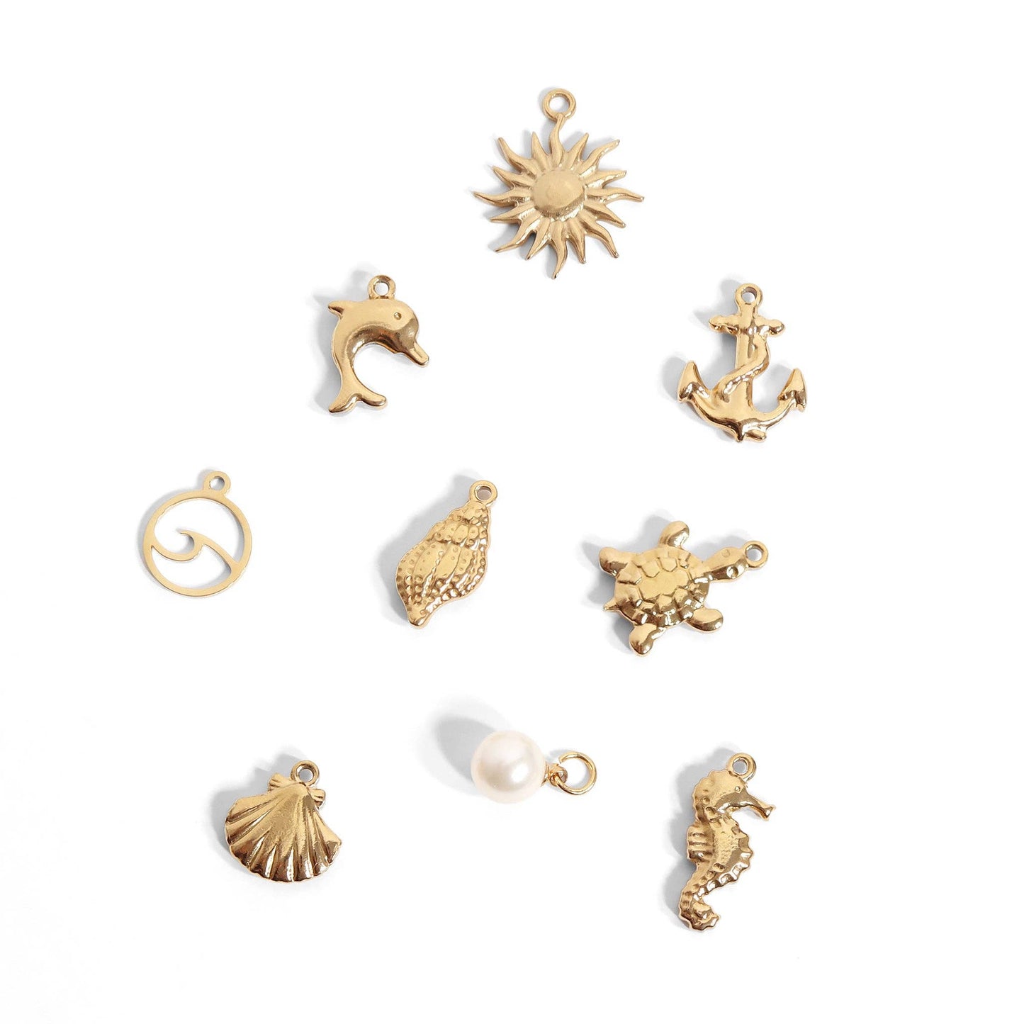 18K Gold PVD Stainless Steel Sea Turtle Charm