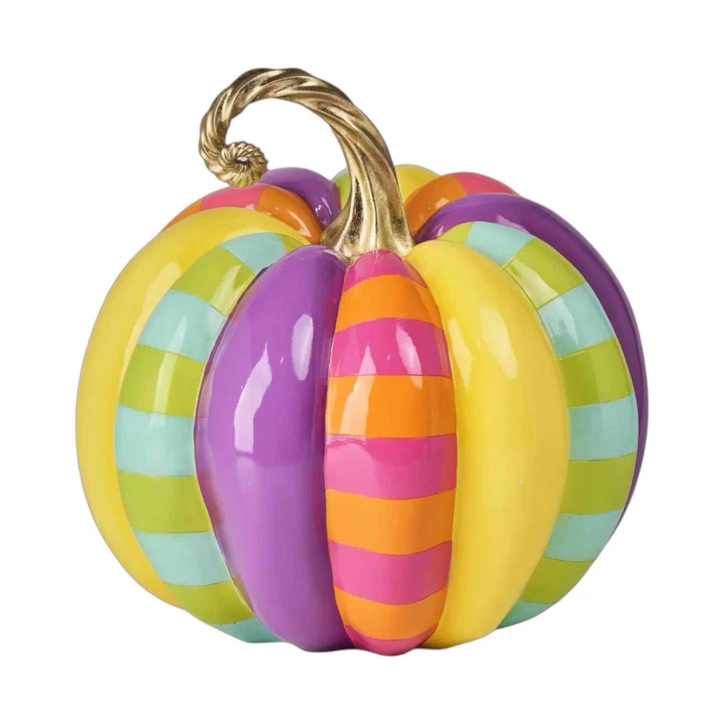 15in Multi Stripe Pumpkin Bright
