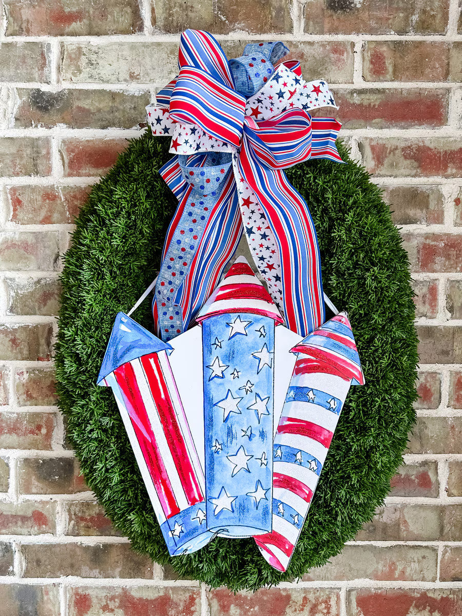 Patriotic Rocket PVC Door Hanger by The Round Top Collection
