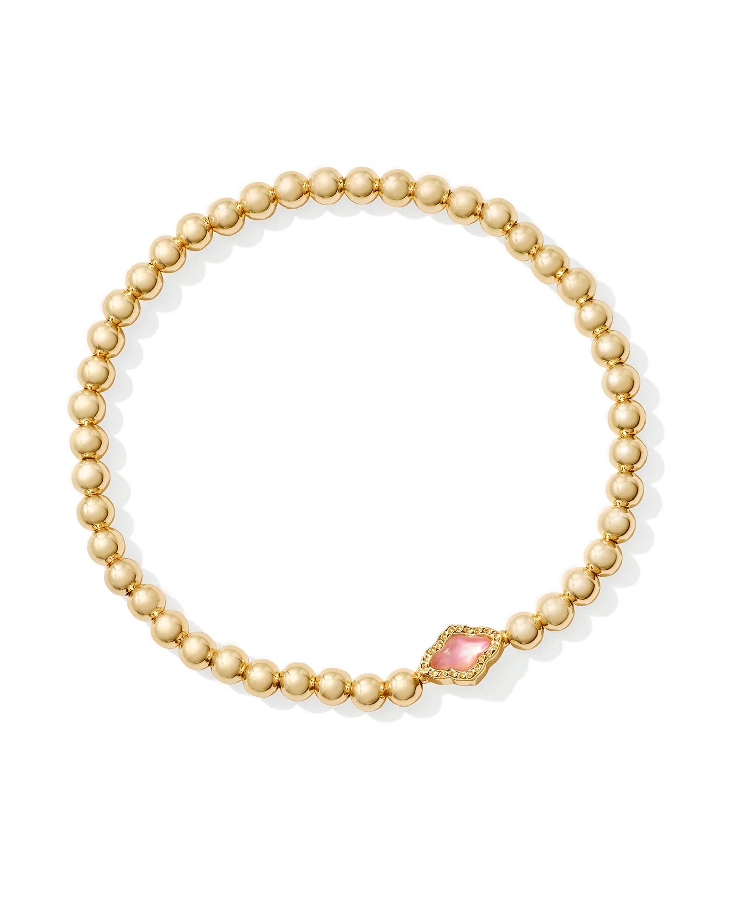 ABBIE BEADED STRETCH BRACLETT GOLD AZALEA ILLUSION