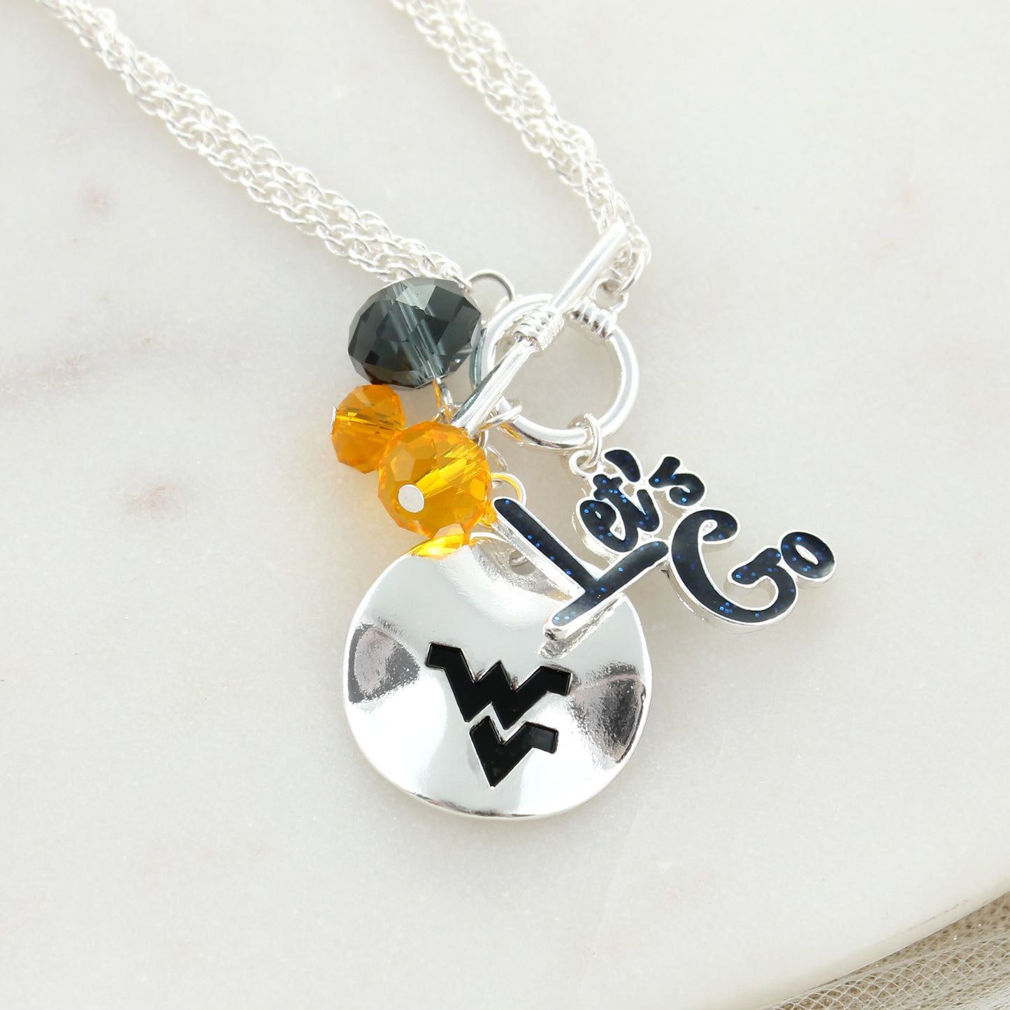 West Virginia Logo Cluster Convertible Necklace