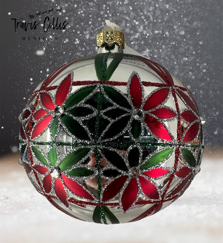 Bauble with Flowers - Made in Poland