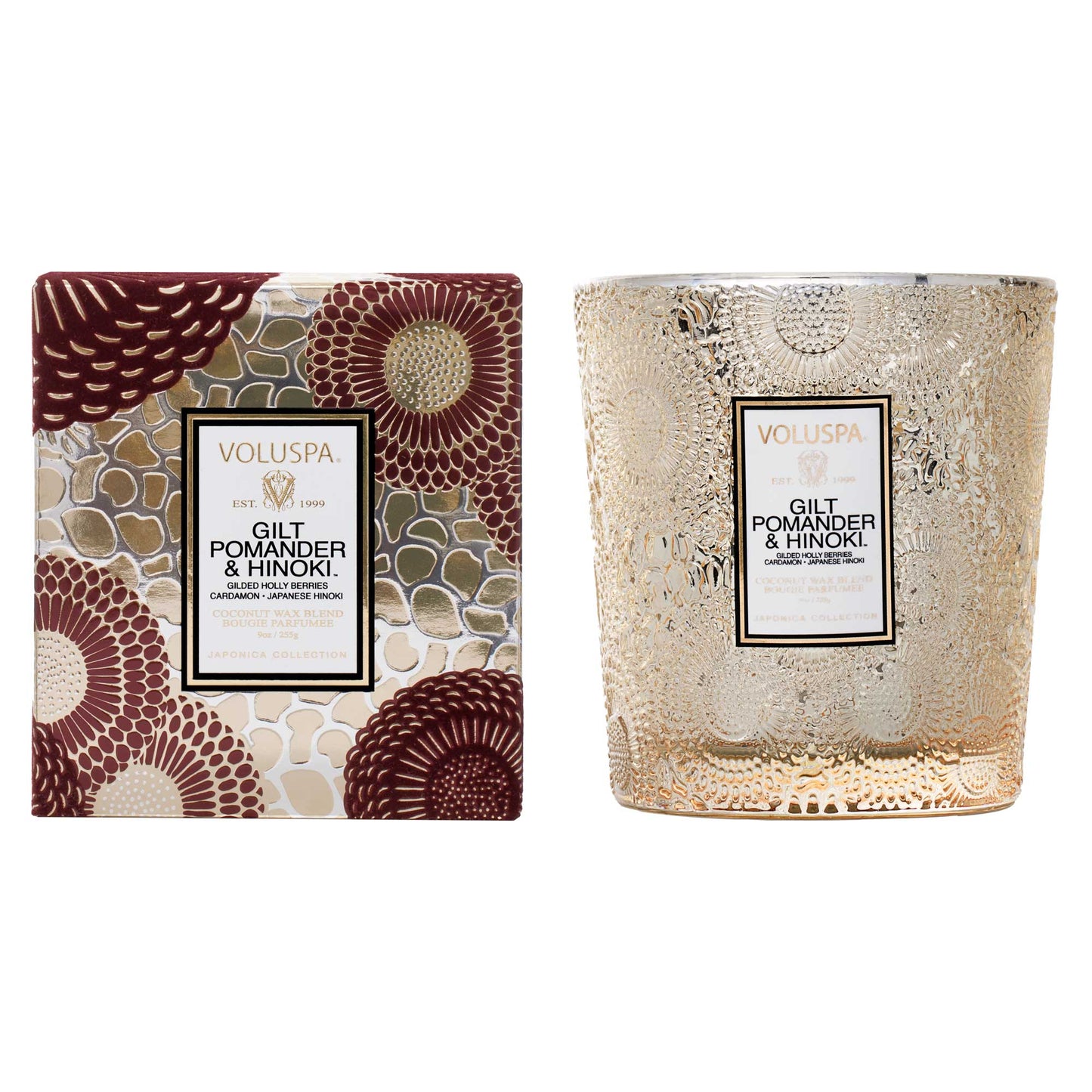 Gilt Honoki & Pomander Classic Jar Candle