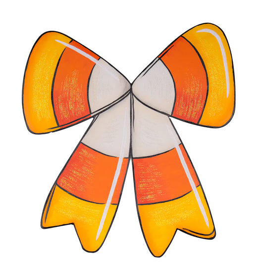 Round Top Collection Candy Corn Bow