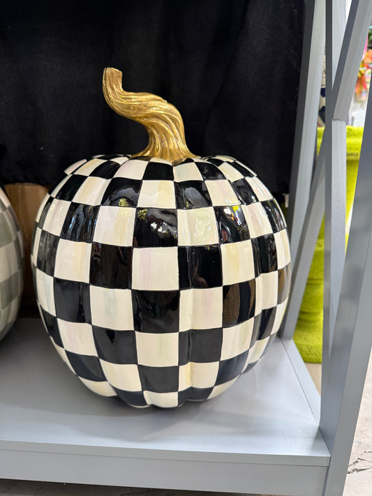 Mackenzie-Childs Courtly Check Large Pumpkin