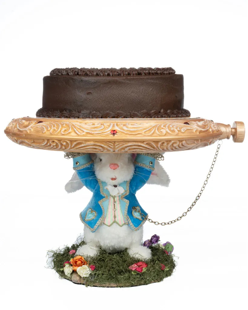 Katherine's Collection White Rabbit Cake Plate