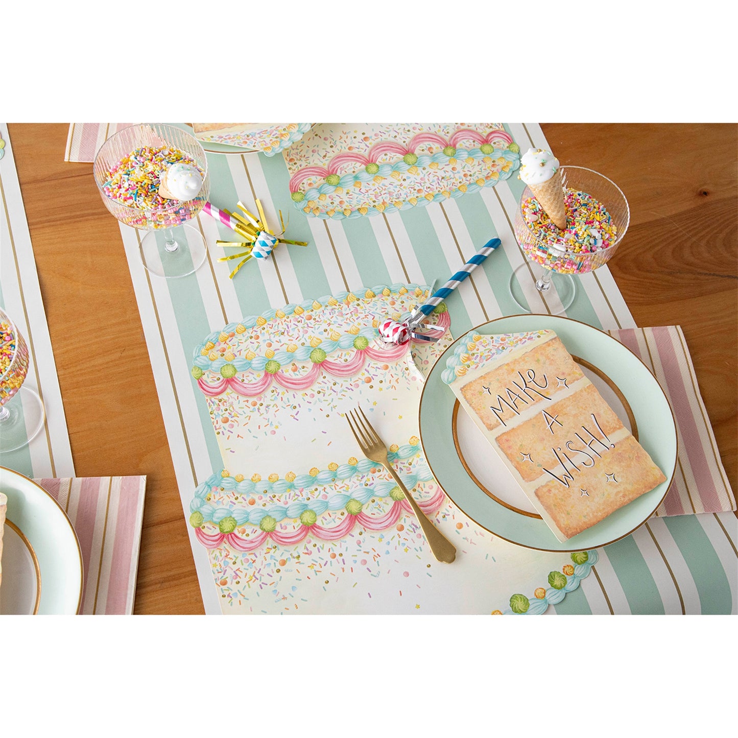 Die-cut Birthday Cake Placemat - 12 Sheets