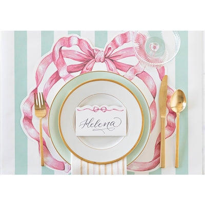 DIE-CUT PINK BOW PLACEMAT - 12 SHEETS