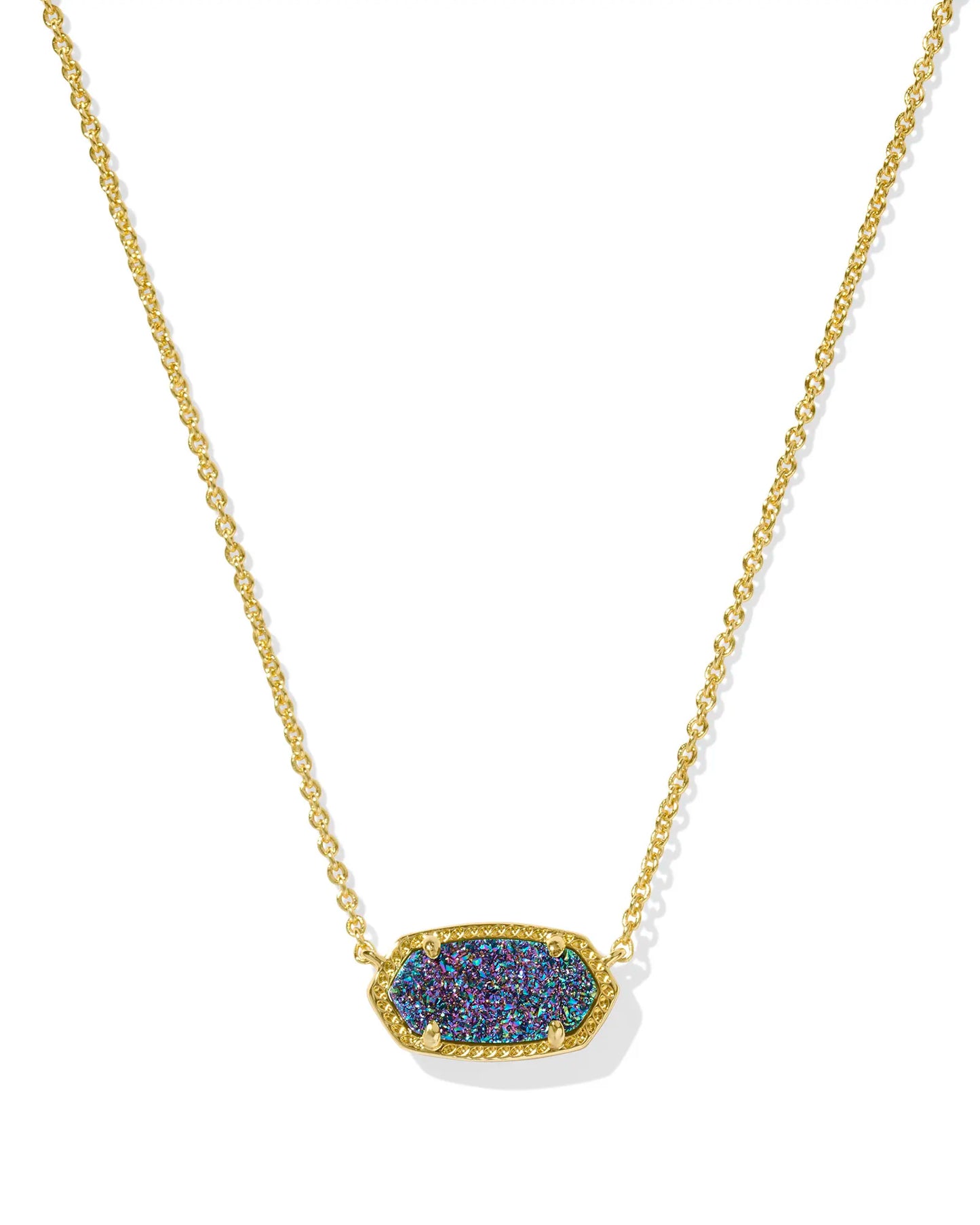 ELISA NECKLACE GOLD MULTI DRUSY