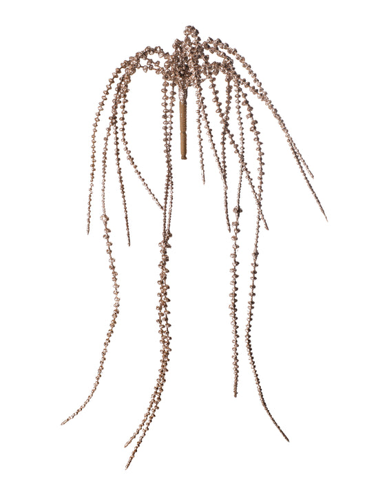 CHAMPAGNE/GOLD GLITTERED SENECIO HANGING VINE