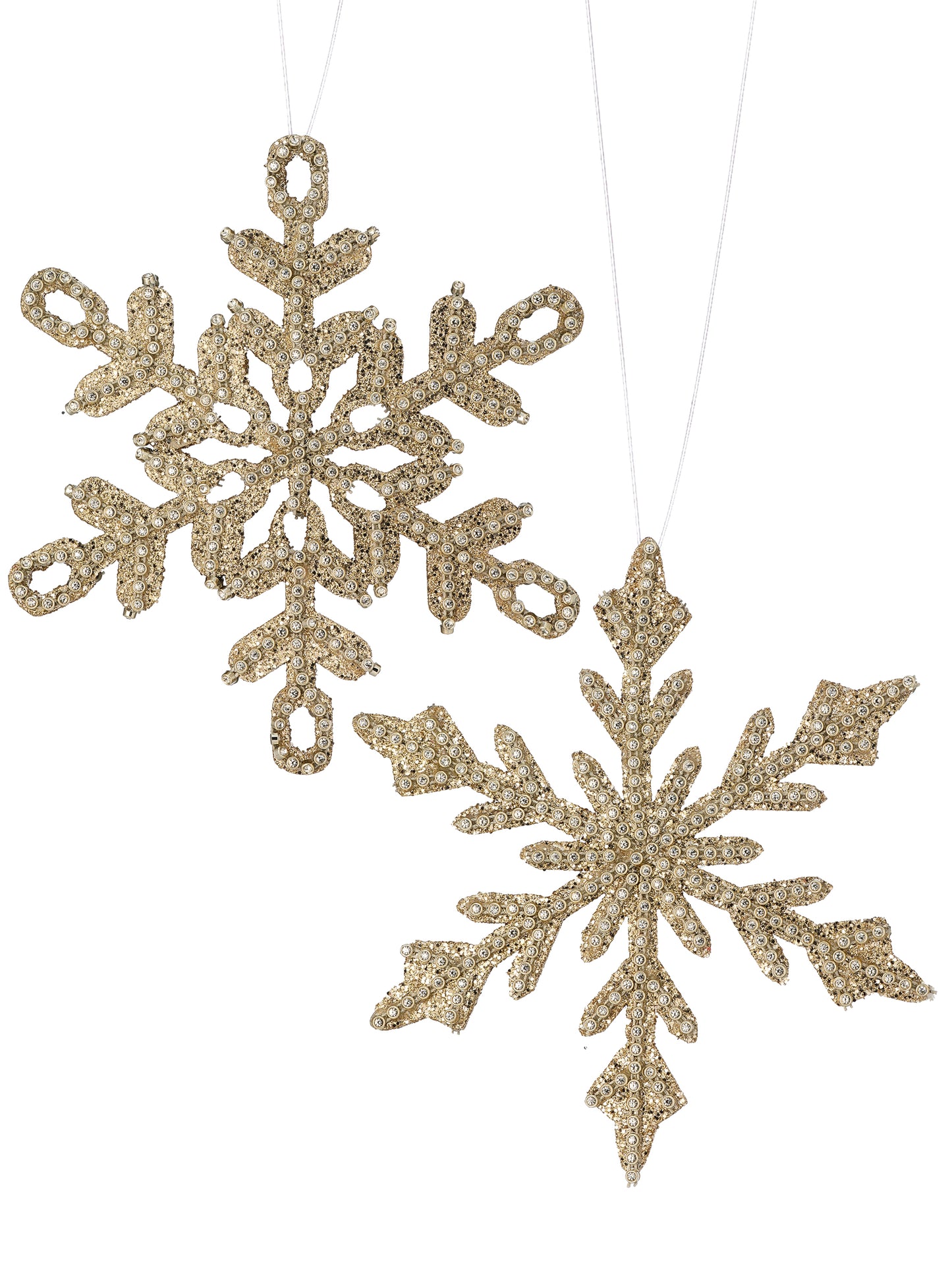 JEWEL BEADED SNOWFLAKE ORNAMENT