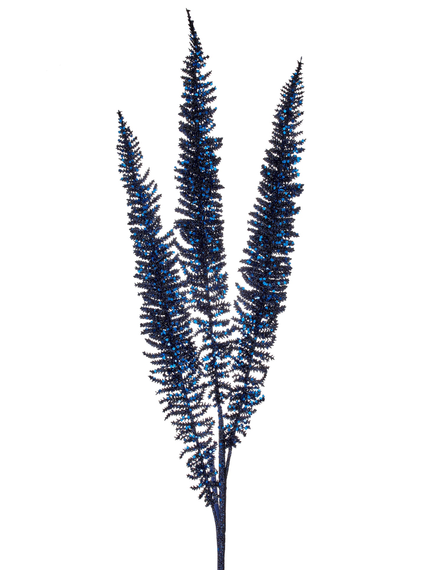 BLUE GLITTER FERN SPRAY