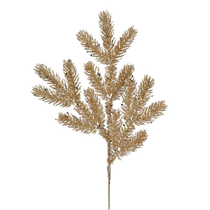 Champagne Sequin Glitter Spruce Spray