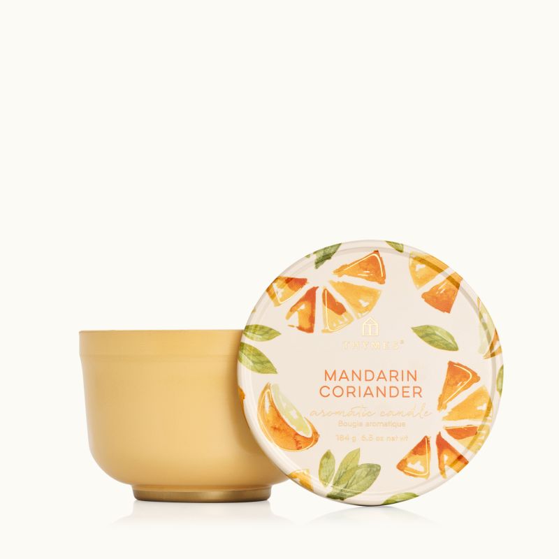 Mandarin Coriander Poured Candle Tin