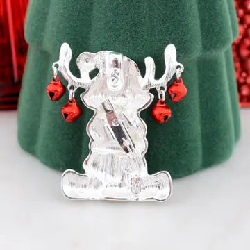 Jingle Bell Reindeer Christmas Convertible Pin/Pendant