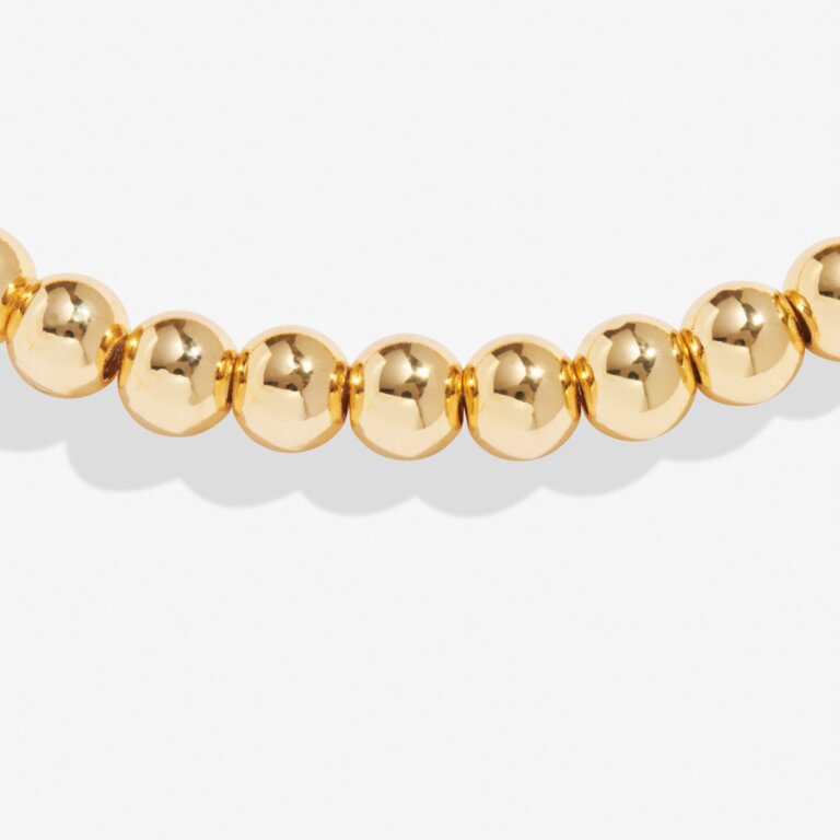 A Little 4mm Bead Stacking Bracelet In Gold-Tone Plating