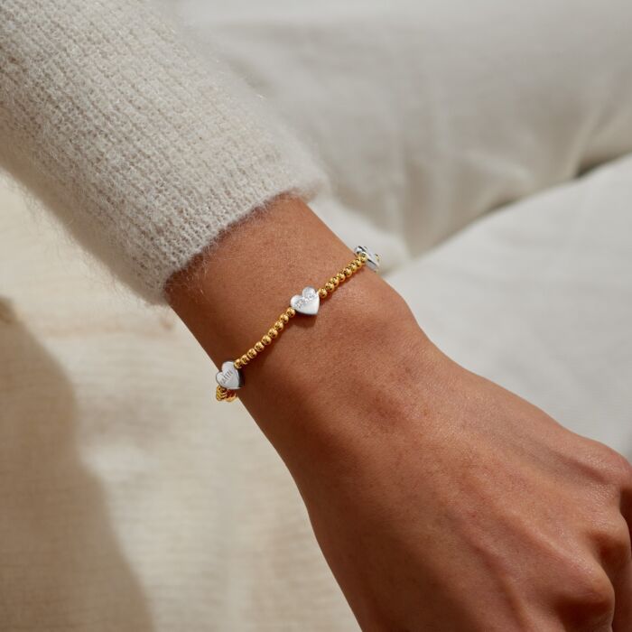 A Little 'Faith, Peace, Love' Bracelet In Silver And Gold-Tone Plating