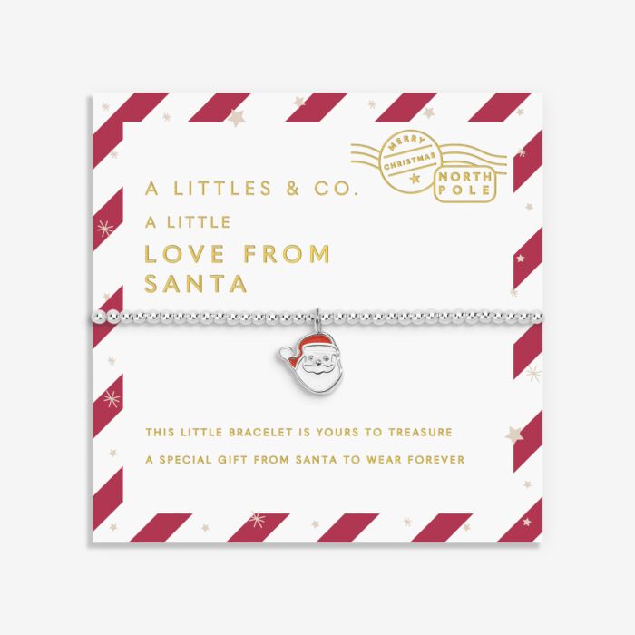 Kids' Love From Santa 'Love From Santa' Bracelet In Silver Plating