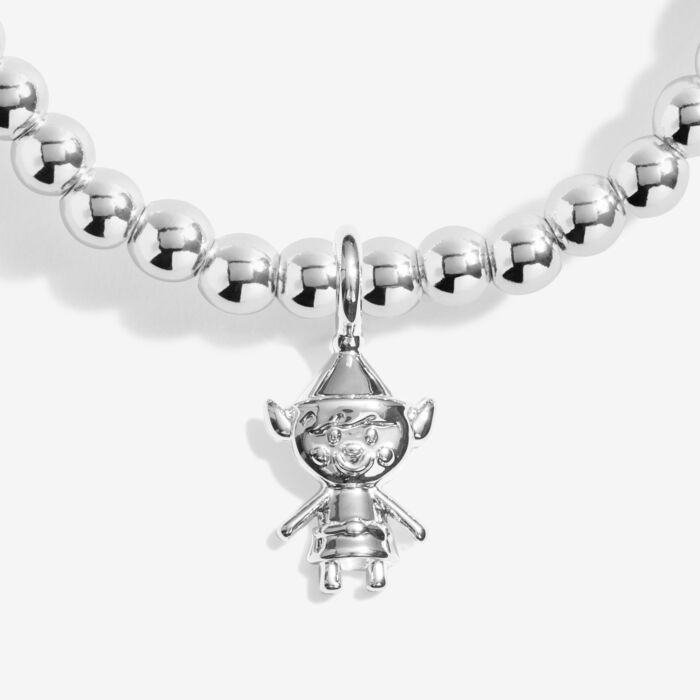 Kids' Love From Santa 'Christmas Elf' Bracelet In Silver Plating