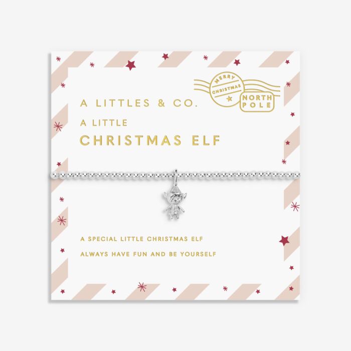 Kids' Love From Santa 'Christmas Elf' Bracelet In Silver Plating