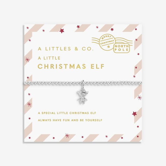Kids' Love From Santa 'Christmas Elf' Bracelet In Silver Plating