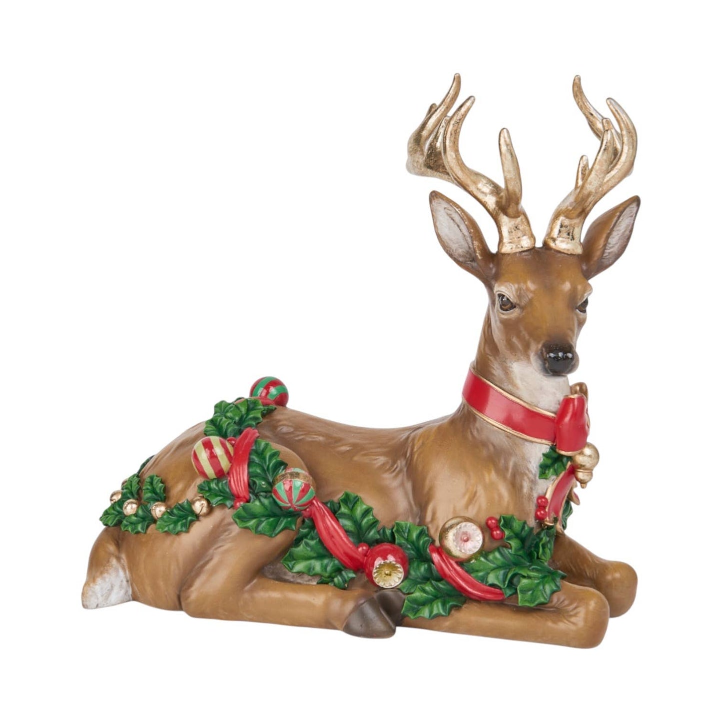 11in Deer w/Bauble Garland