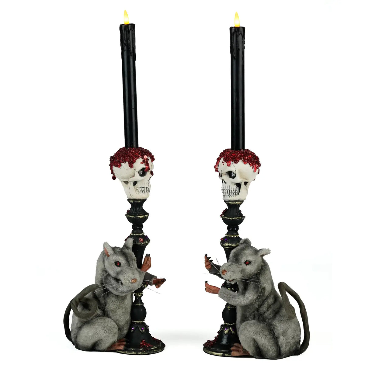 Rat Candlestick Holders Set of 2