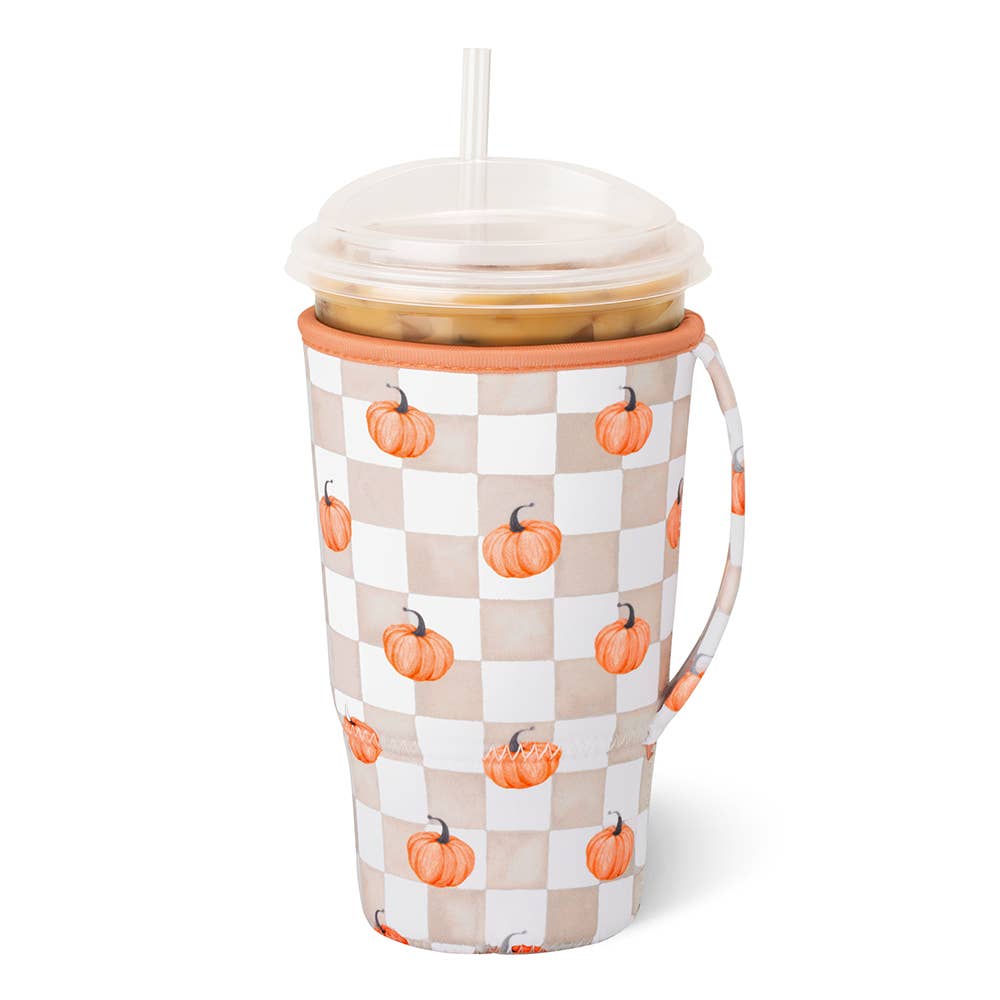 Pumpkin Check Iced Cup Coolie (Large)