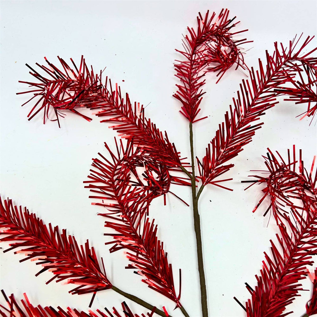 Whimsical Tinsel Curl Spray - Red 32”