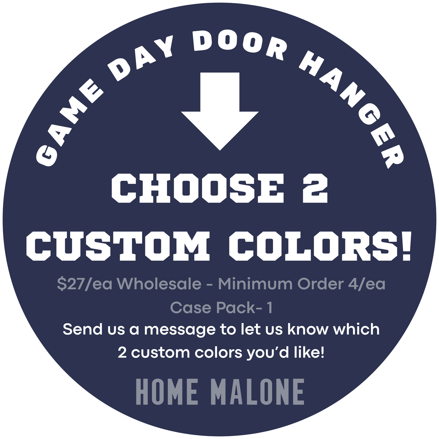 Game Day Customizable Door Hanger