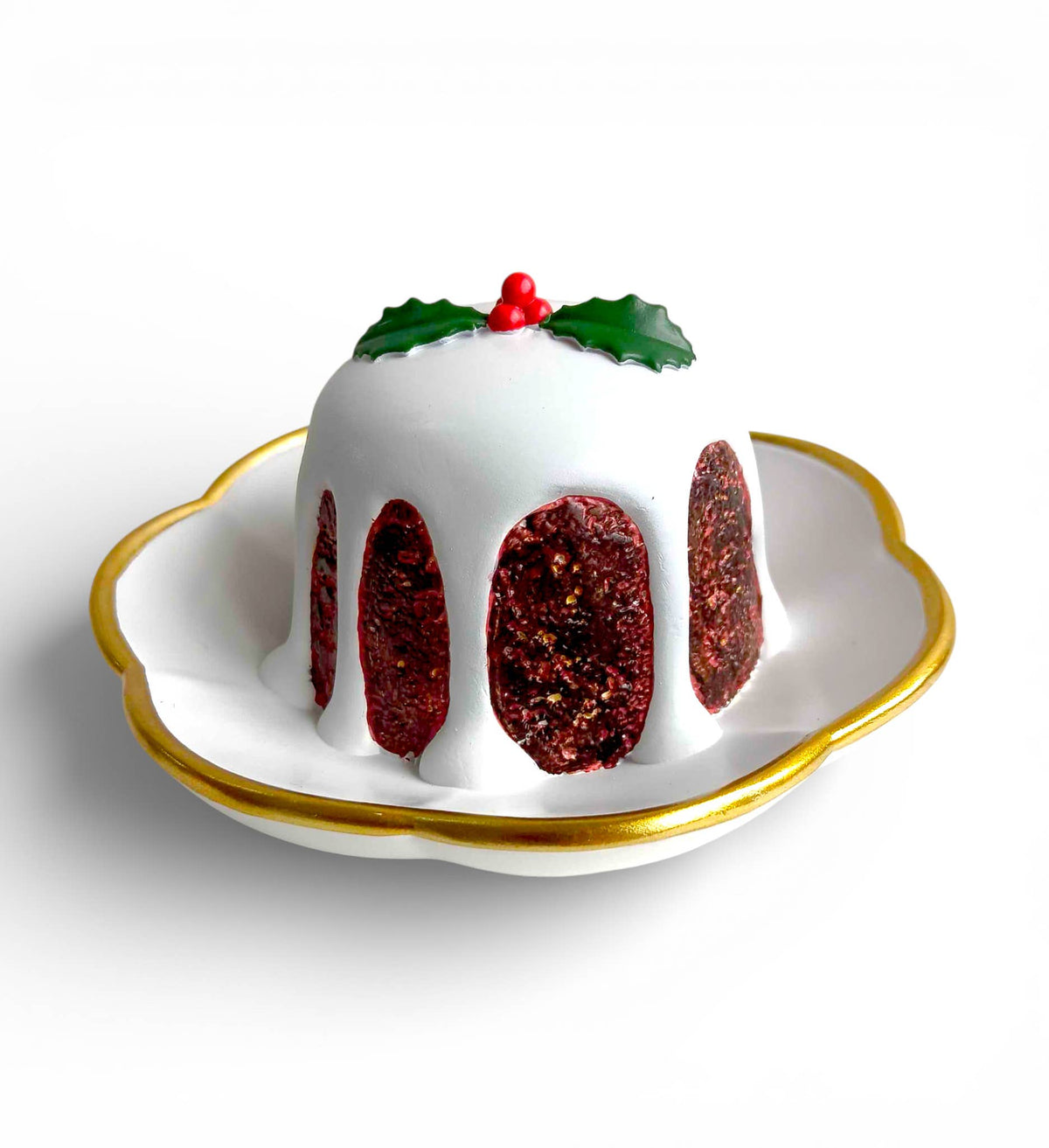 5in Christmas Cake Dessert Clip On Lite Up Min/6