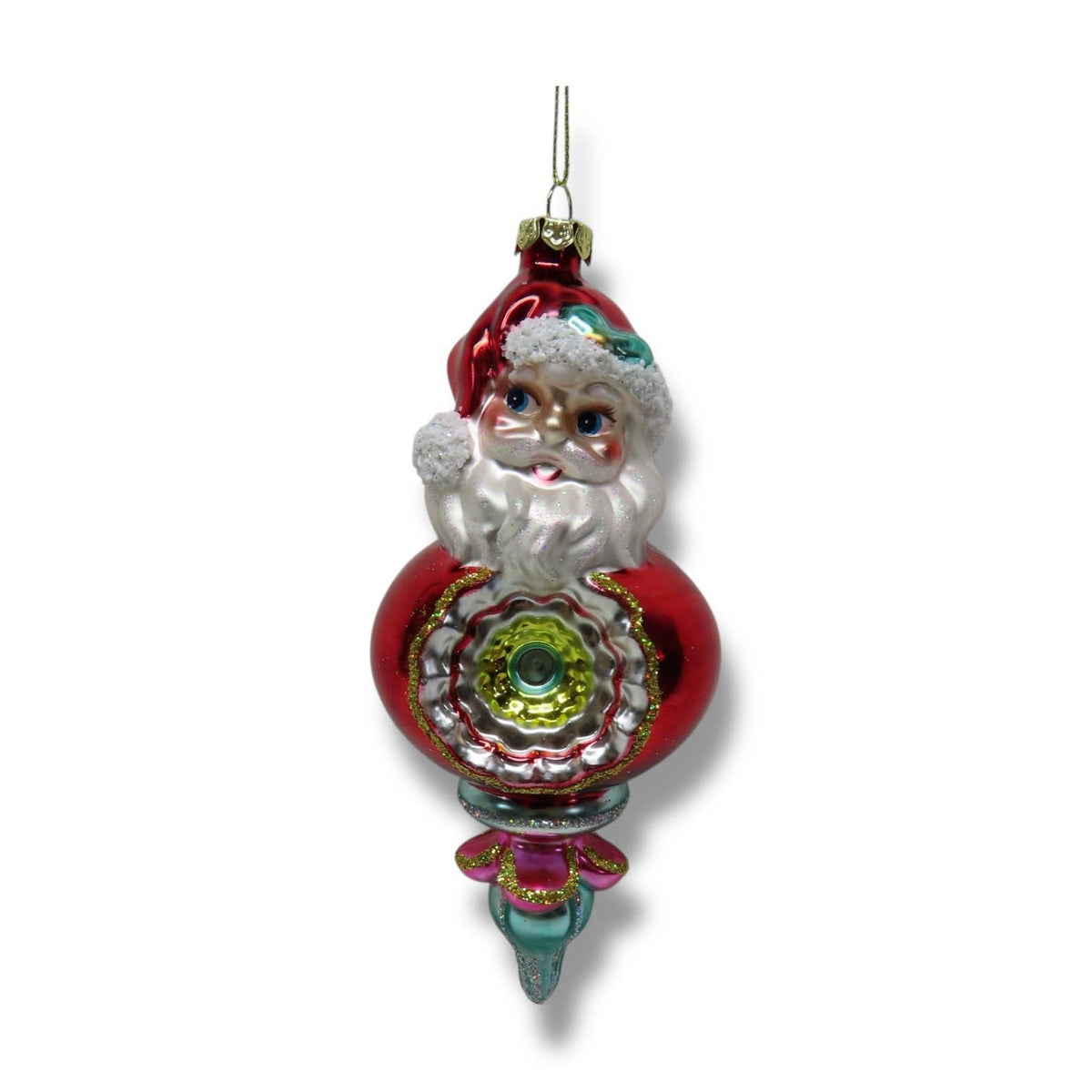6in Santa Bauble Orn Min/6