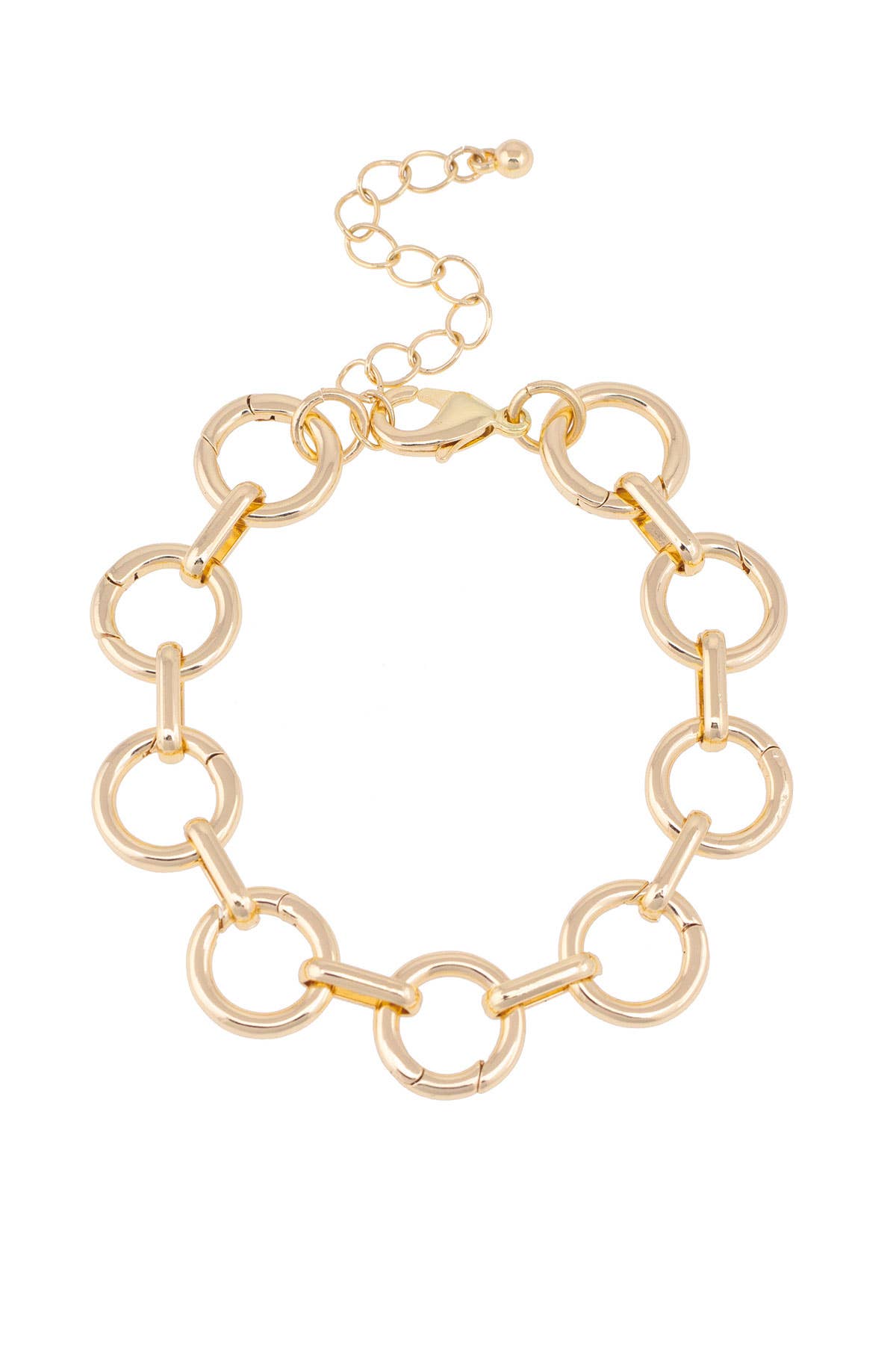 Juliette Charm Collector Bracelet Base in Shiny Gold