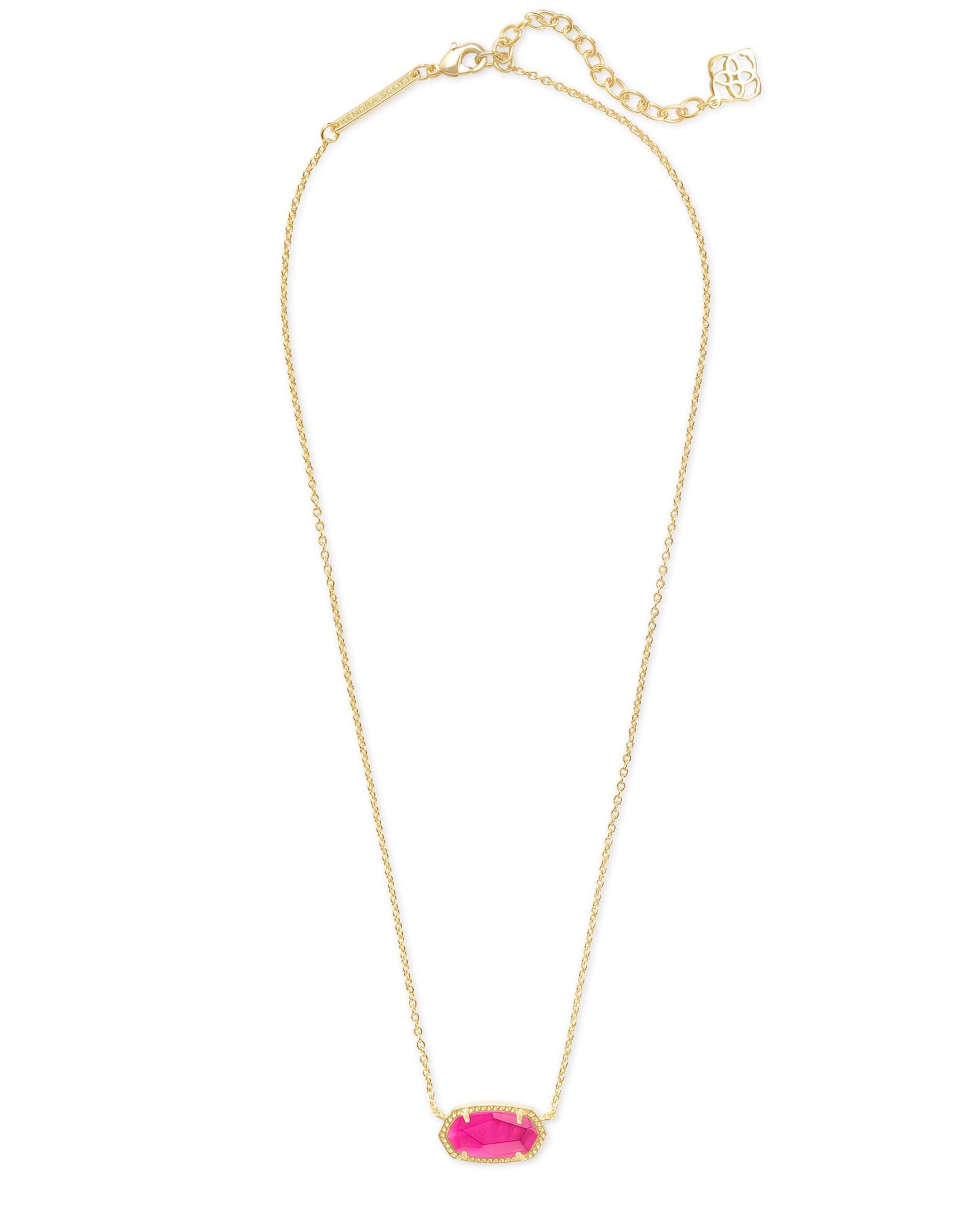 ELISA SHORT PENDANT NECKLACE GOLD AZALEA ILLUSION
