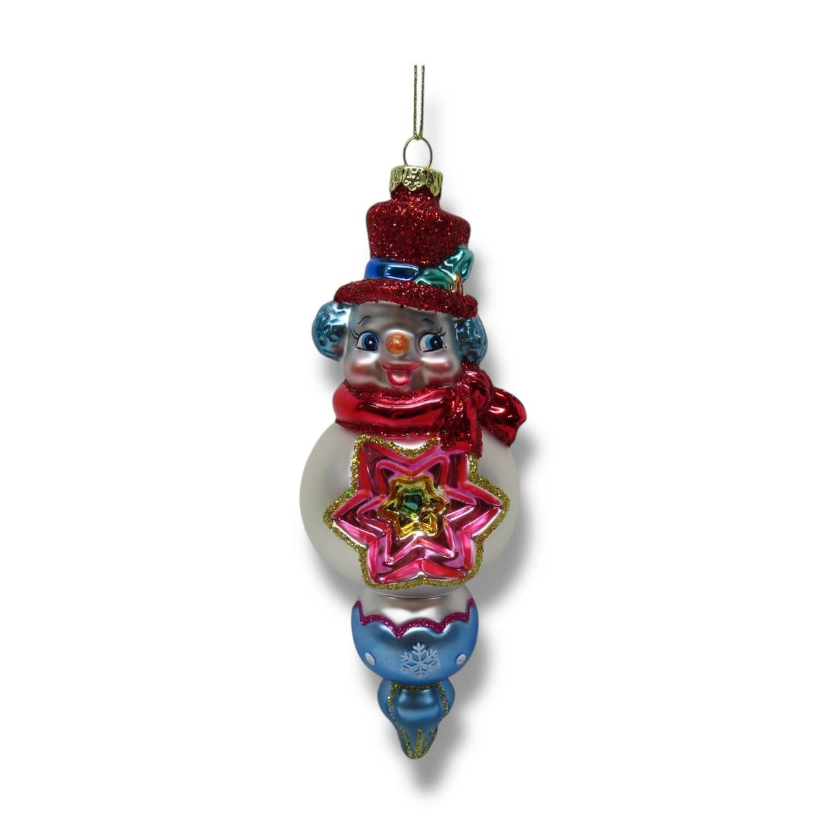 6in Snowman Bauble Orn Min/6
