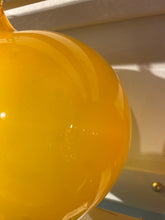 Load image into Gallery viewer, 6&quot; Yellow Bubblegum Glass Ball Ornament