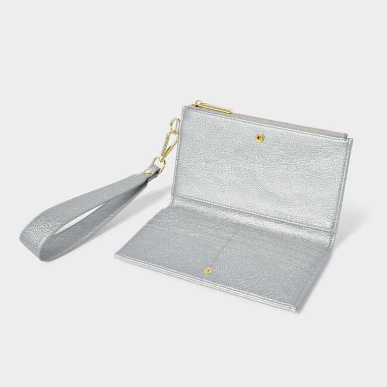 Katie Loxton Zana Wristlet Wallet- Silver