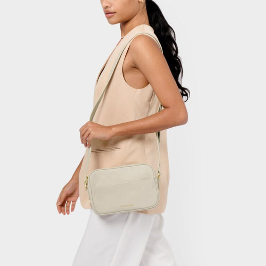 Katie Loxton Nylon-Luxe Crossbody Bag Chalk