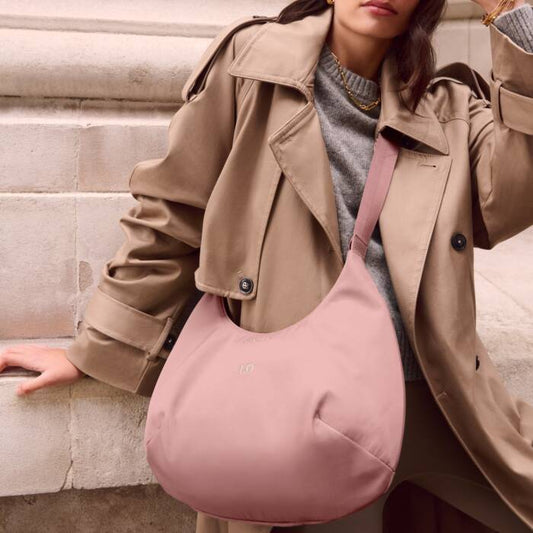 Katie Loxton Nylon-Luxe Sling Shoulder Bag Deep Rose